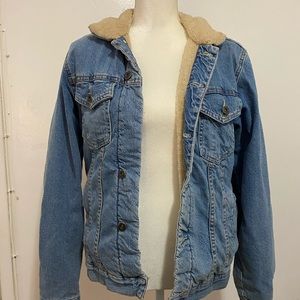 Zara Sherpa Jean Jacket